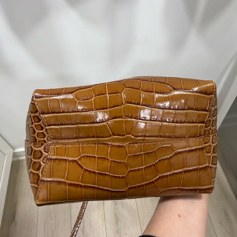 Mansur Gavriel Tan Croc-Embossed Mini Bag - Picture 6 of 7